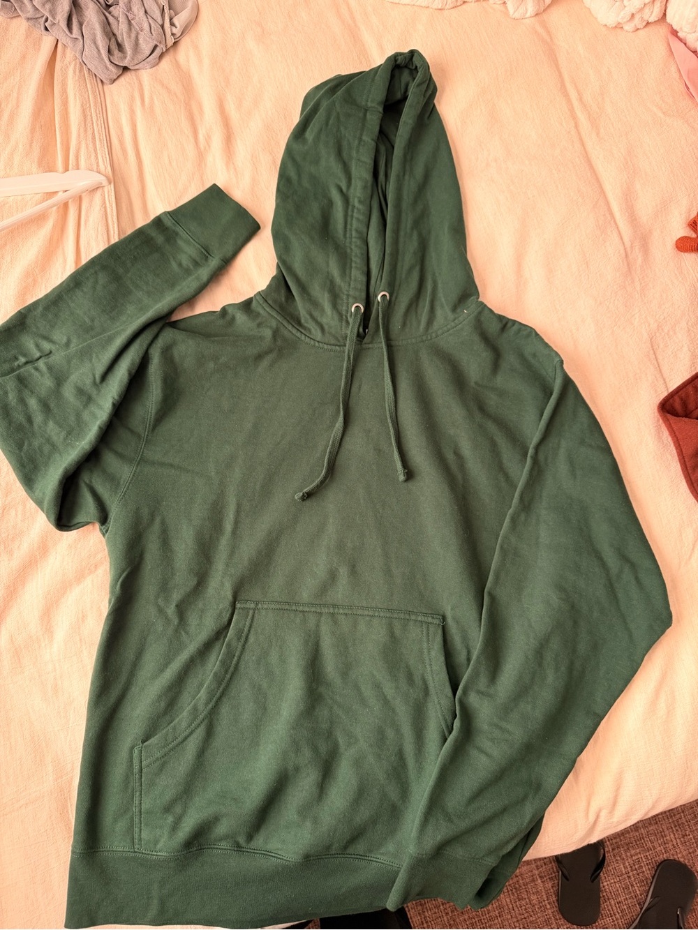 Men's Forest Green Hoodie Sweatshirt - Classic Pullover
